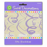 Hanging Swirls - 12 Pack - Purple