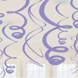 Hanging Swirls - 12 Pack - Purple