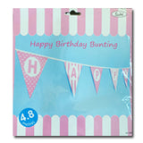 Happy Birthday Banner - Pink - 4.8m