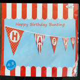 Happy Birthday Banner - Red - 4.8m