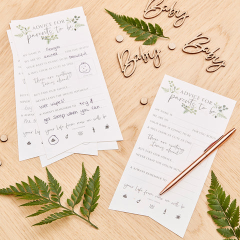 Baby Shower Advice Cards - 10 pack - Party Game