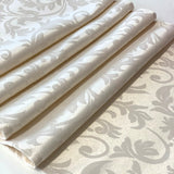 Jacquard Table Runner - Scroll Pattern - Champagne 240cm