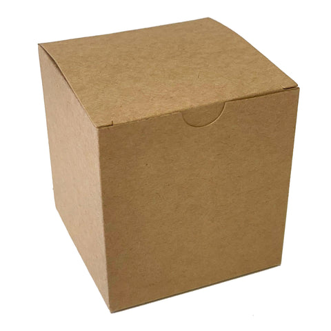 Kraft Cube Favour Box - 3 Pack - 7.5cm