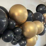 Balloon Garland DIY Kit Large - Black & Gold - 3.8m