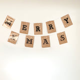 Merry Xmas - Christmas Banner - Brown