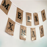 Merry Xmas - Christmas Banner - Brown