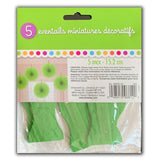 Hanging Mini Fans 15cmD - 5 Pack - Green