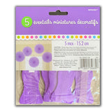 Hanging Mini Fans 15cmD - 5 Pack - Purple