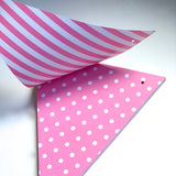 Party Flag Banner Kit - 50 x Pink Flags - 8.5m