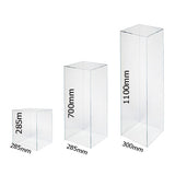 clear acrylic ghost plinths set of 3 Party Plaza