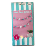 Pom Pom Tissue Garland - 3m - Teal & White