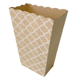 Popcorn Favour Box - 4 Pack - White Lattice