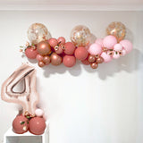 Foil Number Balloon - Rose Gold - 4 - 66cm Medium