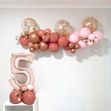 Foil Number Balloon - Rose Gold - 5 - 66cm Medium
