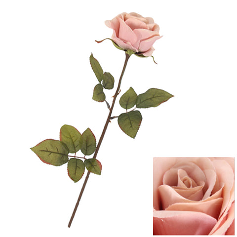 Rose Bud Stem - Antique Pink - Artificial - 65cm
