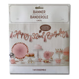 Happy Birthday - Banner Customisable Number - Blush Rose Gold - 2.74m