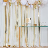 White gold party streamer backdrop kit fans balloons Party Plaza Ginger Ray 