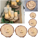 Rustic Timber Round Slice Cake Stand Centrepiece