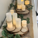 Wooden Round Centrepiece Slice - 20cm
