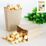 Popcorn Favour Box - 4 Pack - White Lattice