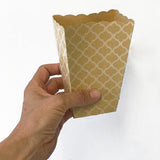 Popcorn Favour Box - 4 Pack - White Lattice